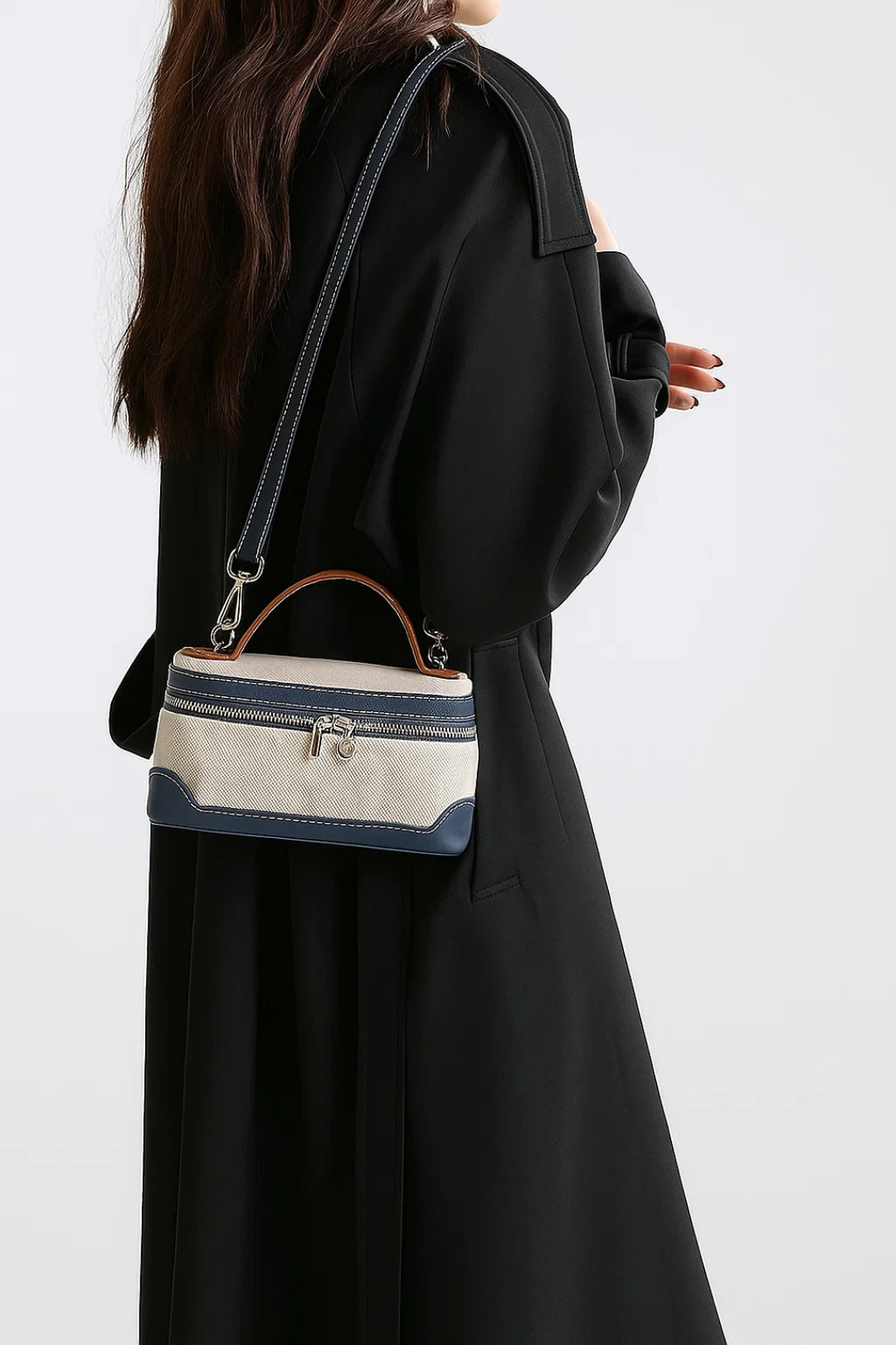 Canvas-Handtasche | Zweifarbig | Elegant und Alltagstauglich