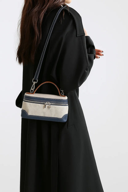 Canvas-Handtasche | Zweifarbig | Elegant und Alltagstauglich